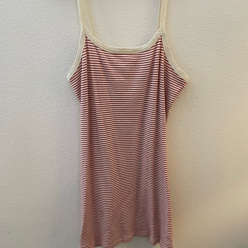 Moda international red stripe dress